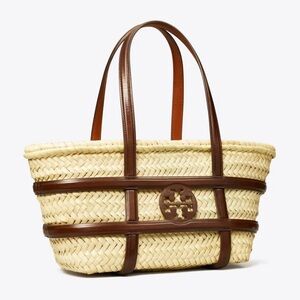 NWT $370 Tory Burch Ella Small Straw Basket Tote!